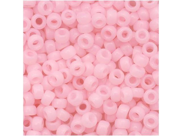 TOHO Glass Seed Bead, Size 8, 3mm, Ceylon Frosted Innocent Pink (Tube)