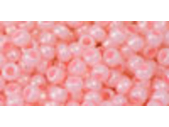 TOHO Glass Seed Bead, Size 8, 3mm, Ceylon Innocent Pink (Tube)