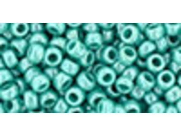 TOHO Glass Seed Bead, Size 8, 3mm, Opaque-Lustered Turquoise (Tube)