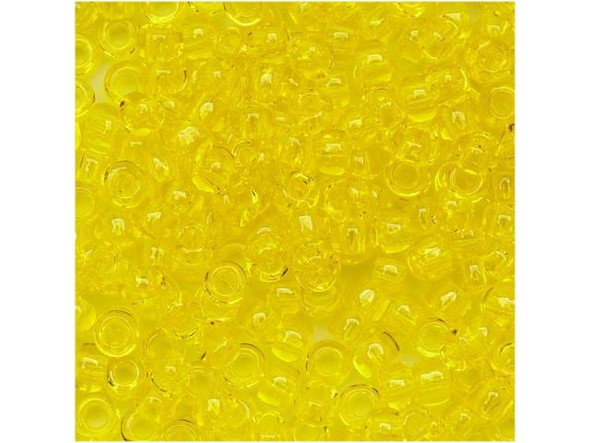 TOHO Glass Seed Bead, Size 8, 3mm, Transparent Lemon (Tube)