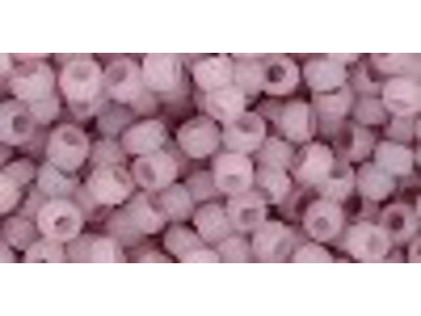 TOHO Glass Seed Bead, Size 8, 3mm, Ceylon Frosted Grape Mist (Tube)