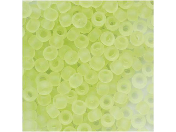 TOHO Glass Seed Bead, Size 8, 3mm, Transparent-Frosted Citrus Spritz (Tube)