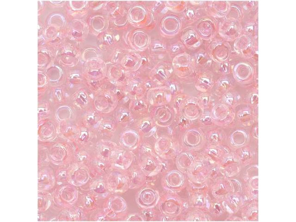 TOHO Glass Seed Bead, Size 8, 3mm, Dyed-Rainbow Ballerina Pink (Tube)