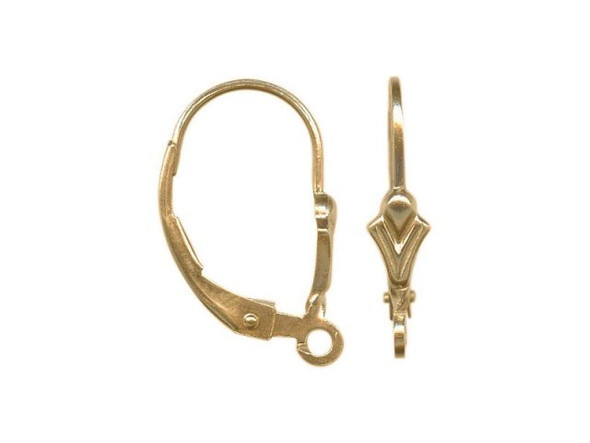 Gold-Filled Leverback Ear Wire, "V" Design (1 pair)