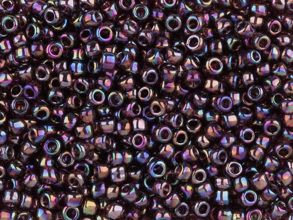 TOHO Glass Seed Bead, Size 8, 3mm, Transparent Rainbow Amethyst (Tube)