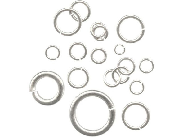 Not sure about the best jump ring size for your new project? Try a bag of mixed-size jump rings, and you'll have the right size and gauge for connecting bulk chain to clasps and centerpieces, making all types of earrings, attaching charms or pendants to bracelets and necklaces, adding dangles to bookmarks and bag clips, and making last-minute holiday jewelry.To make it easier to re-order the right size for repeat projects, pick up a measuring gauge too, too before you run out of your favorite size of jump ring!     JUMP RING HINT    When you open and close jump rings, twist ends instead of  "ovaling" them. This keeps their round shape better, which makes  them easier to close neatly.  See Related Products links (below) for similar items and additional jewelry-making supplies that are often used with this item.