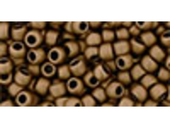 TOHO Glass Seed Bead, Size 8, 3mm, Frosted Bronze (Tube)