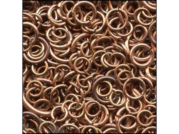 Antiqued Copper Plated Jump Ring, Round, Assorted Sizes (ounce)