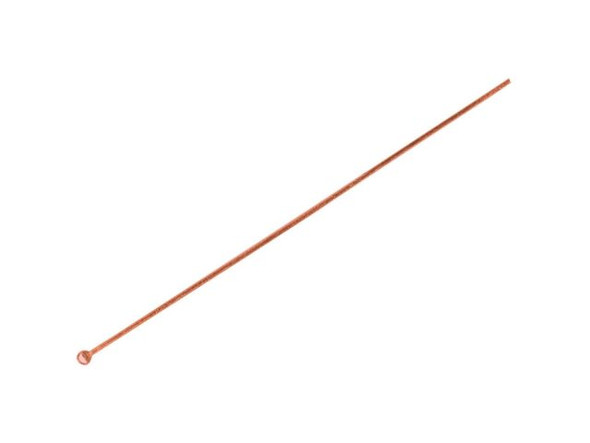 Copper Plated Ball End Head Pin, Thin, 2" (100 Pieces)