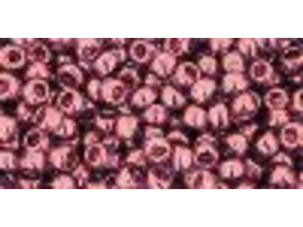 TOHO Glass Seed Bead, Size 8, 3mm, Gold-Lustered Amethyst (Tube)