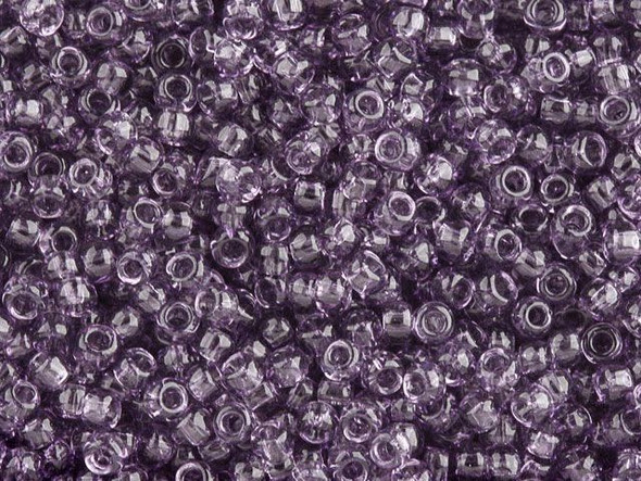 TOHO Glass Seed Bead, Size 8, 3mm, Transparent Sugar Plum (Tube)