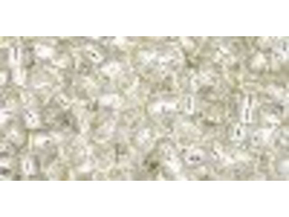 TOHO Glass Seed Bead, Size 8, 3mm, Silver-Lined Crystal (Tube)