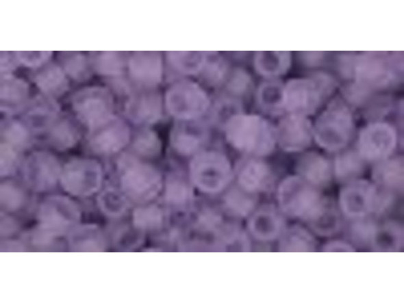 TOHO Glass Seed Bead, Size 8, 3mm, Transparent-Frosted Sugar Plum (Tube)