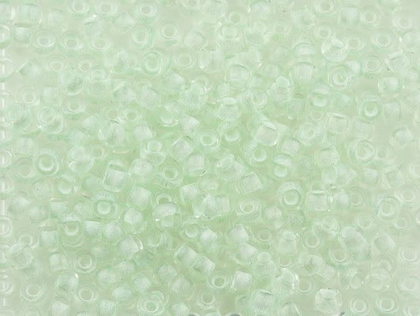 TOHO Glass Seed Bead, Size 8, 3mm, Reflection - Honeydew (Tube)