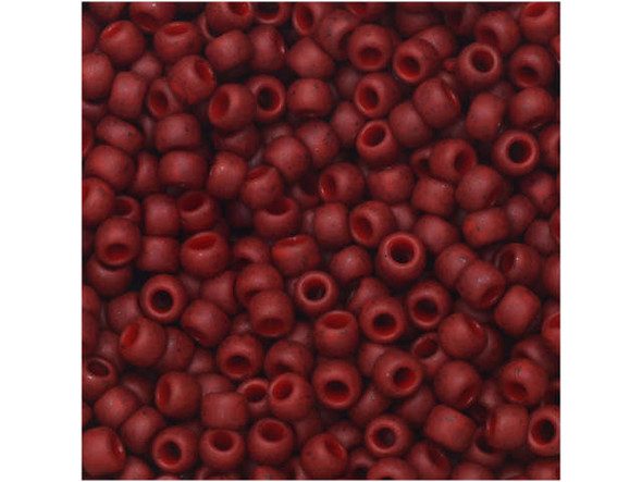 TOHO Glass Seed Bead, Size 8, 3mm, Semi Glazed - Dk Red (Tube)