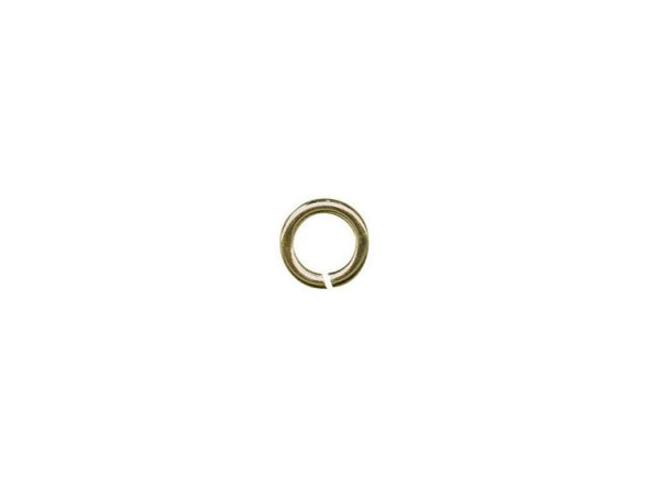 Antiqued Brass Plated Jump Ring, Round, Heavy, 4.5mm (ounce)