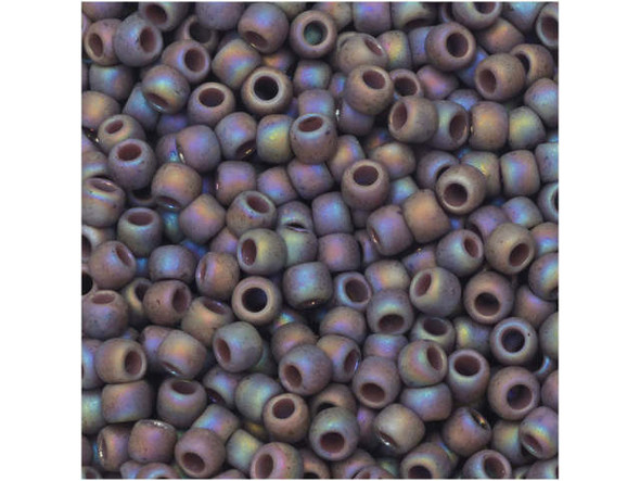 TOHO Glass Seed Bead, Size 8, 3mm, Semi Glazed Rainbow - Lavender (Tube)