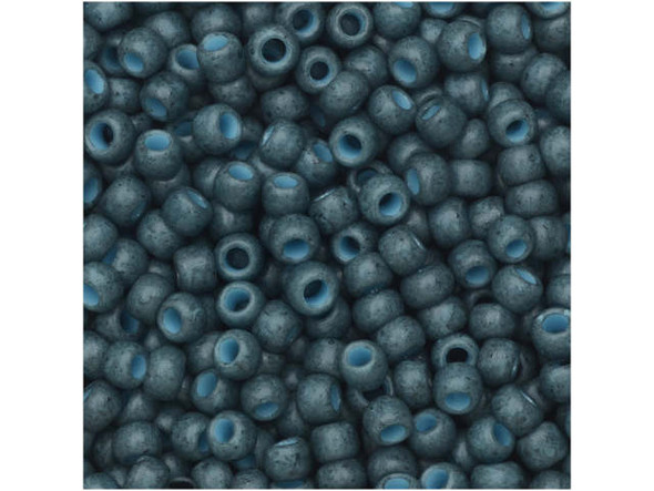 TOHO Glass Seed Bead, Size 8, 3mm, Semi Glazed - Blue Turquoise (Tube)