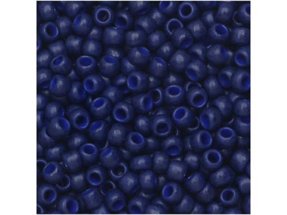 TOHO Glass Seed Bead, Size 8, 3mm, Semi Glazed - Navy Blue (Tube)