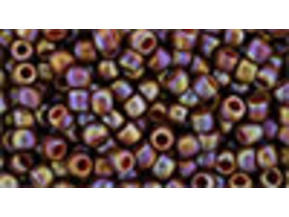 TOHO Glass Seed Bead, Size 8, 3mm, Semi Glazed Rainbow - Burnt Orange (Tube)