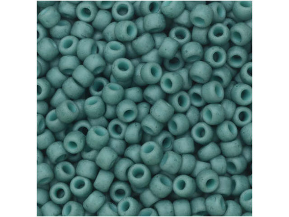 TOHO Glass Seed Bead, Size 8, 3mm, Semi Glazed - Turquoise (Tube)