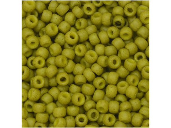 TOHO Glass Seed Bead, Size 8, 3mm, Semi Glazed - Lemongrass (Tube)