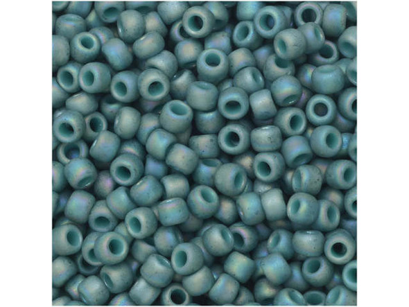TOHO Glass Seed Bead, Size 8, 3mm, Semi Glazed Rainbow - Turquoise (Tube)