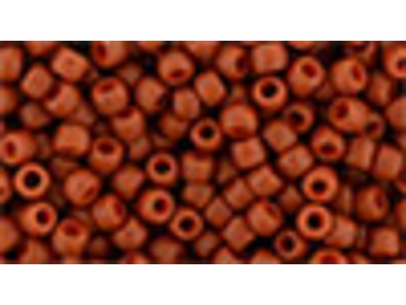 TOHO Glass Seed Bead, Size 8, 3mm, Semi Glazed - Orange (Tube)