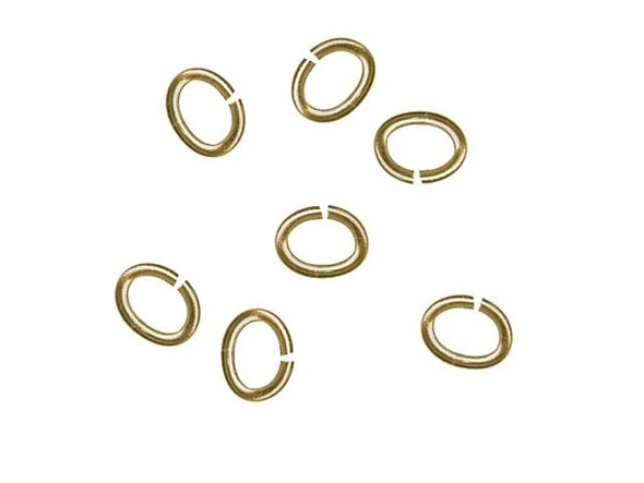 Raw Brass Jump Ring, Oval, 3x4mm (Pack)