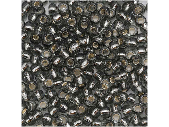 TOHO Glass Seed Bead, Size 8, 3mm, Silver-Lined Gray (Tube)