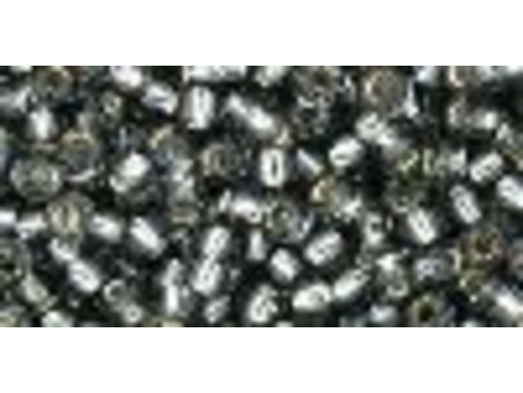 TOHO Glass Seed Bead, Size 8, 3mm, Silver-Lined Gray (Tube)