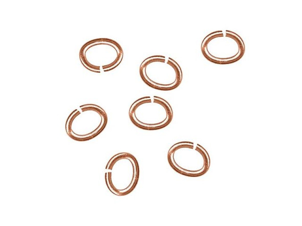 Copper Plated Jump Ring, Oval, 3x4mm (ounce)