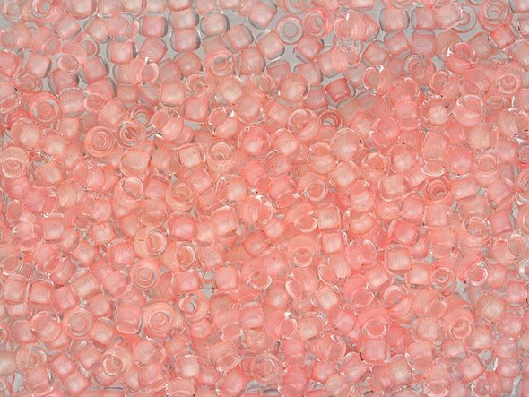 TOHO Glass Seed Bead, Size 8, 3mm, Glow In The Dark - Pink/Yellow Green (Tube)