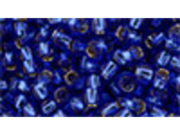 TOHO Glass Seed Bead, Size 8, 3mm, Silver-Lined Sapphire (Tube)