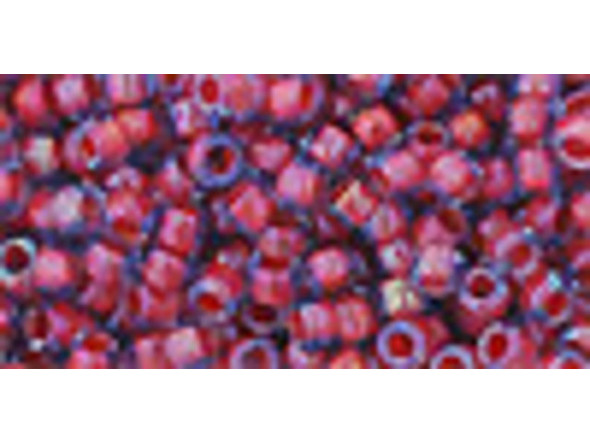 TOHO Glass Seed Bead, Size 8, 3mm, Inside-Color Lt Sapphire/Hyacinth-Lined (Tube)