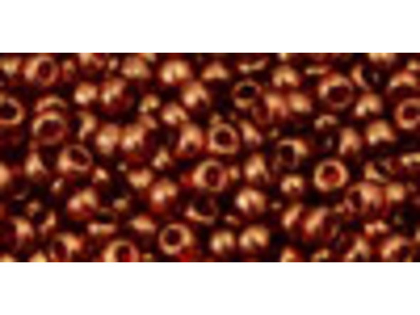 TOHO Glass Seed Bead, Size 8, 3mm, Gold-Lustered African Sunset (Tube)