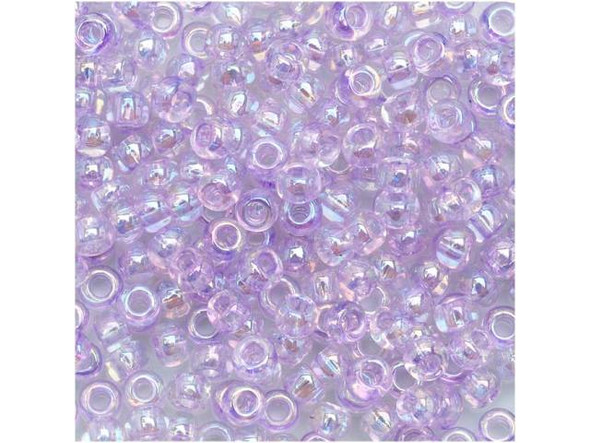 TOHO Glass Seed Bead, Size 8, 3mm, Dyed-Rainbow Lavender Mist (Tube)
