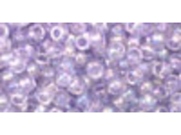 TOHO Glass Seed Bead, Size 8, 3mm, Dyed-Rainbow Lavender Mist (Tube)