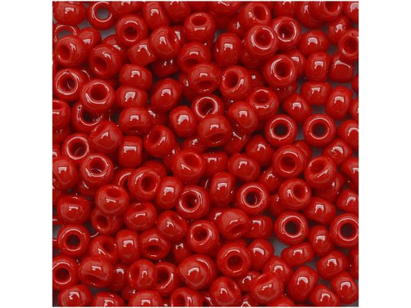 TOHO Glass Seed Bead, Size 8, 3mm, Opaque Pepper Red (Tube)