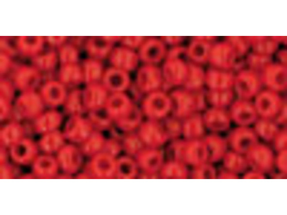 TOHO Glass Seed Bead, Size 8, 3mm, Opaque Pepper Red (Tube)