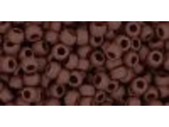 TOHO Glass Seed Bead, Size 8, 3mm, Opaque-Frosted Oxblood (Tube)