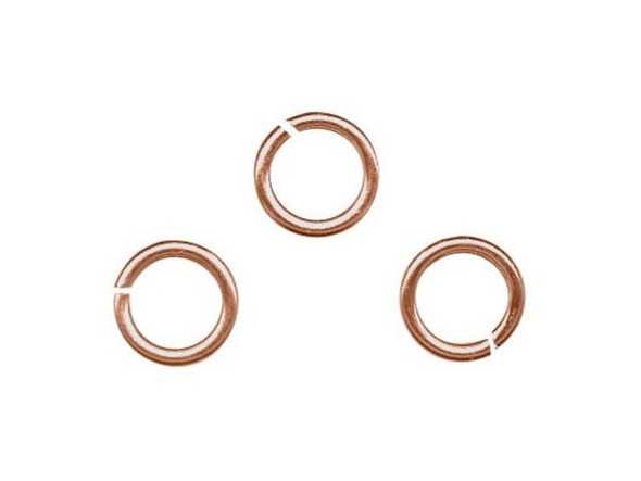 Antiqued Copper Plated Jump Ring, Round, 4mm (Pack)