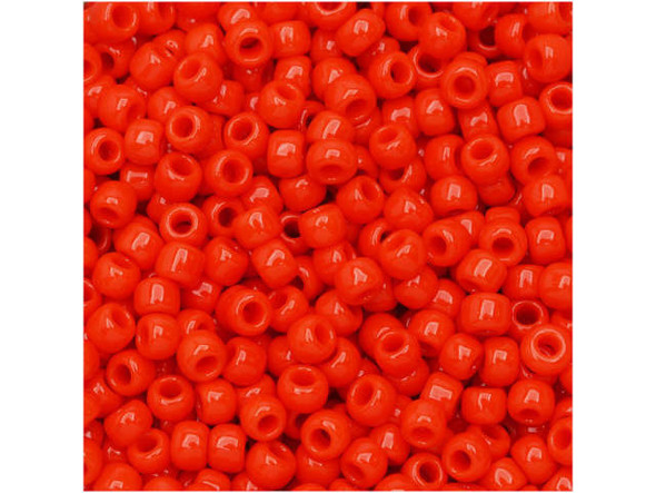 TOHO Glass Seed Bead, Size 8, 3mm, Opaque Sunset Orange (Tube)