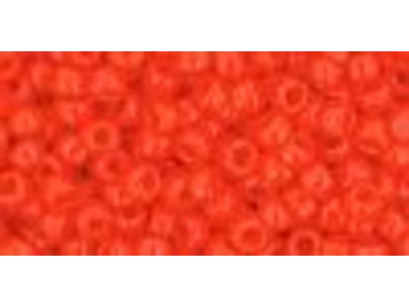 TOHO Glass Seed Bead, Size 8, 3mm, Opaque Sunset Orange (Tube)