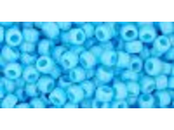 TOHO Glass Seed Bead, Size 8, 3mm, Opaque Blue Turquoise (Tube)
