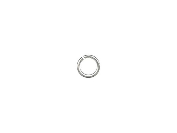 White Plated Jump Ring, Round, 4mm (ounce)