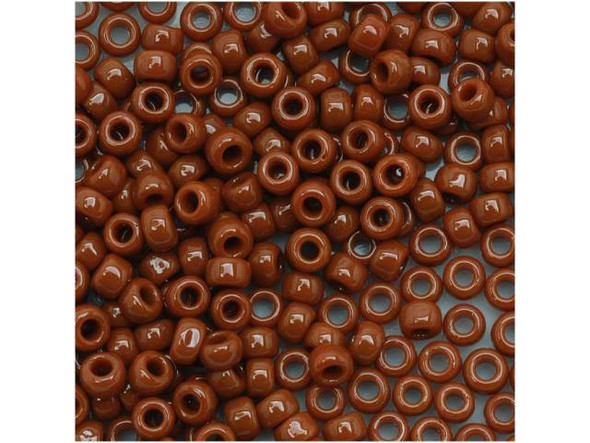 TOHO Glass Seed Bead, Size 8, 3mm, Opaque Terra Cotta (Tube)