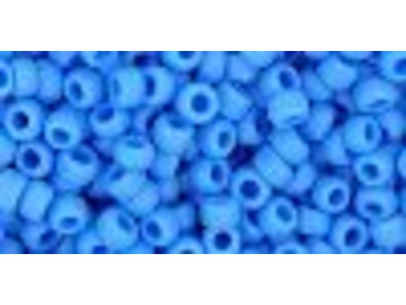 TOHO Glass Seed Bead, Size 8, 3mm, Opaque-Frosted Cornflower (Tube)