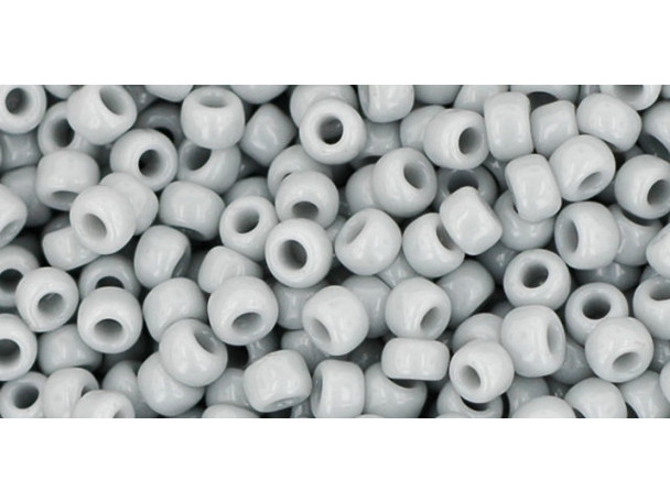TOHO Glass Seed Bead, Size 8, 3mm, Opaque Gray (Tube)