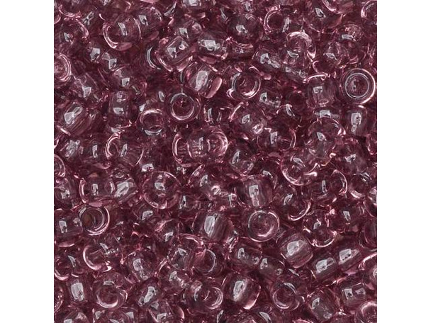 TOHO Glass Seed Bead, Size 8, 3mm, Transparent Lt Amethyst (Tube)